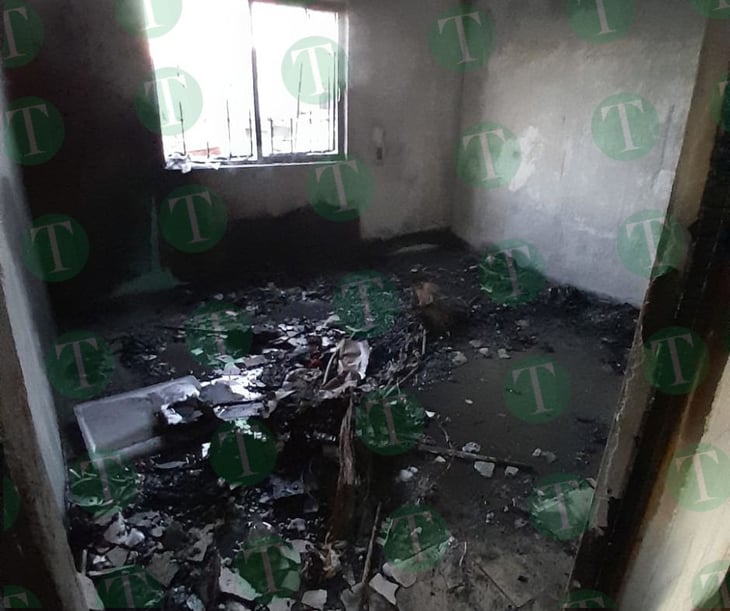 Incendio devasta cuarto de lavandería de casa de la colonia Lupita Murguía