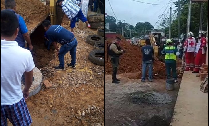 Mueren 3 trabajadores al quedar sepultados por alud en una obra en Amatlán, Veracruz