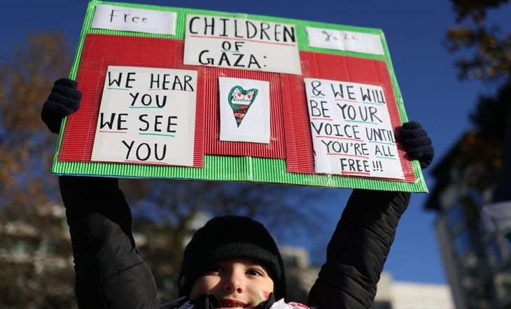 Decenas de miles de personas piden en Londres un alto el fuego permanente en Gaza