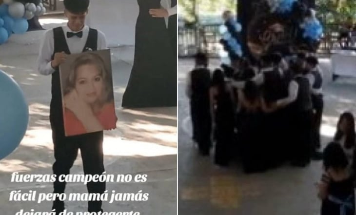 Joven baila con el retrato de su mamá fallecida en graduación y conmueve en TikTok