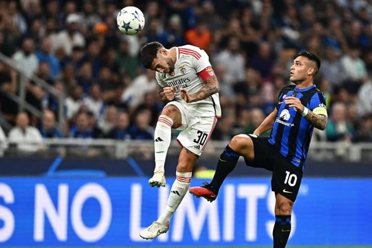 Benfica y el Inter de Milán reparten puntos en festín de goles