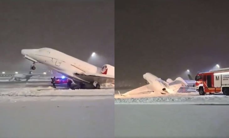 Aviones quedan varados ante fuertes nevadas en el sur de Alemania