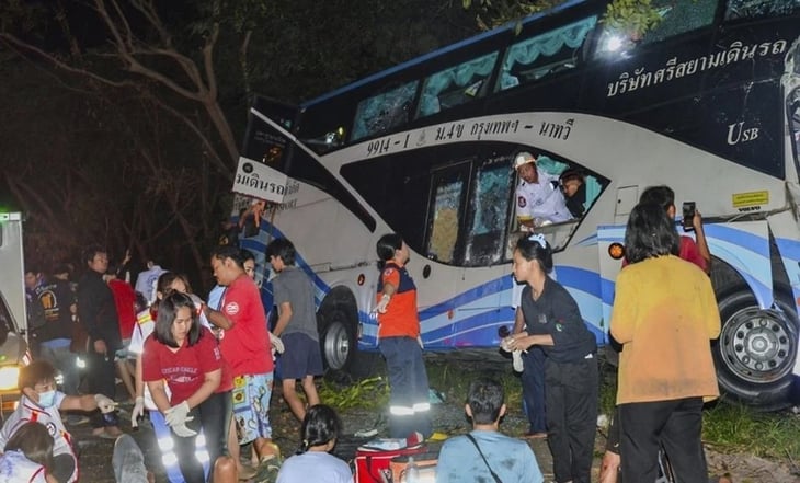 Accidente de autobús en Tailandia deja 14 muertos y más de 30 heridos