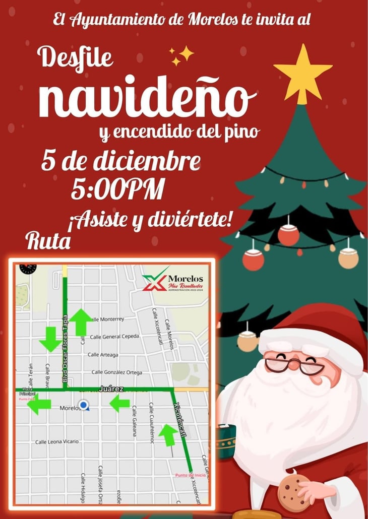 El alcalde de Morelos invita a la Iluminación del Árbol de Navidad