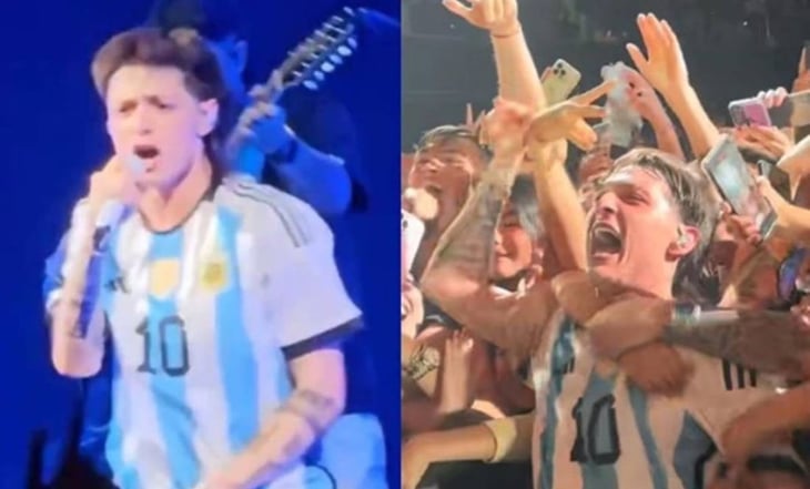 Peso Pluma elogia a Argentina con playera de Messi y lo comparan con Angela Aguilar