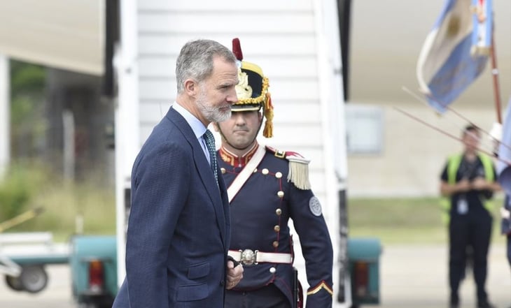 Rey Felipe VI de España se reúne con Javier Milei en la Cancillería argentina