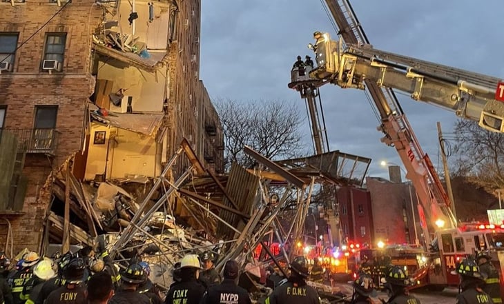 VIDEO: Edificio colapsa parcialmente en el Bronx; equipos de rescate buscan víctimas