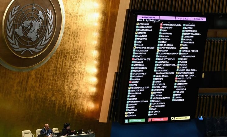 Asamblea General de la ONU pide un 'alto el fuego humanitario' en Gaza