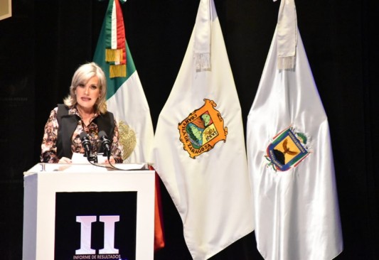 Norma Treviño brindó su 2do informe de resultados a PN