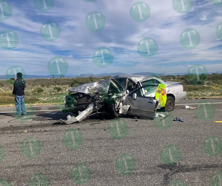 Dos mujeres pierden la vida en choque frontal en la carretera Monclova-Saltillo