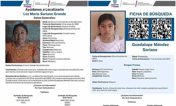 Buscan a madre e hija originarias de Puebla desaparecidas en Ciudad Juárez