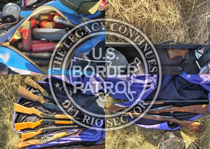 Cuantioso aseguramiento de armas largas en el sector Del Río por parte de la Patrulla Fronteriza