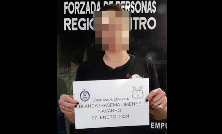 Localizan sana y salva en Sinaloa a Blanca Irasema Jiménez, desaparecida desde hace 7 meses