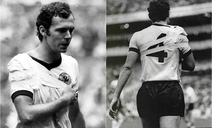 Franz Beckenbauer y la vez que jugó con el hombro dislocado en el Estadio Azteca