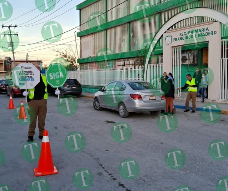 Policía Civil de Coahuila y Municipal garantizan regreso a clases en Monclova