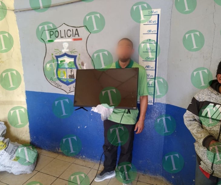 Presunto ladrón fue detenido con pantalla robada en la colonia Ciudad Deportiva