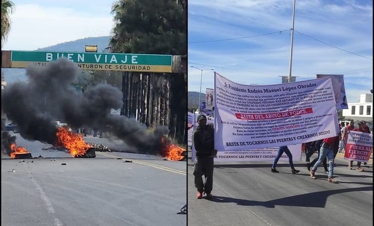 Con bloqueos, exigen salida de la Guardia Nacional de Ocotlán, Jalisco