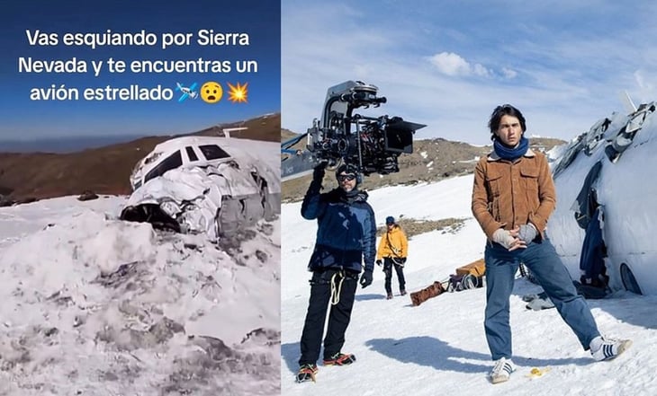 Esquiador 'encuentra' avión donde filmaron 'La Sociedad de la Nieve' y causa polémica en TikTok