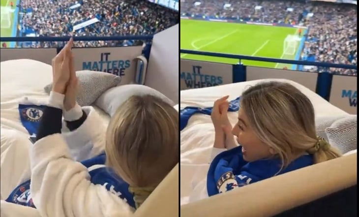 VIDEO: ¡Como en casa! El Chelsea ofrece la experiencia de ver un partido en el estadio acostado en una cama