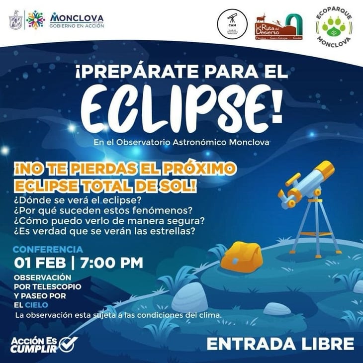 Ecoparque Monclova se prepara para el próximo eclipse solar