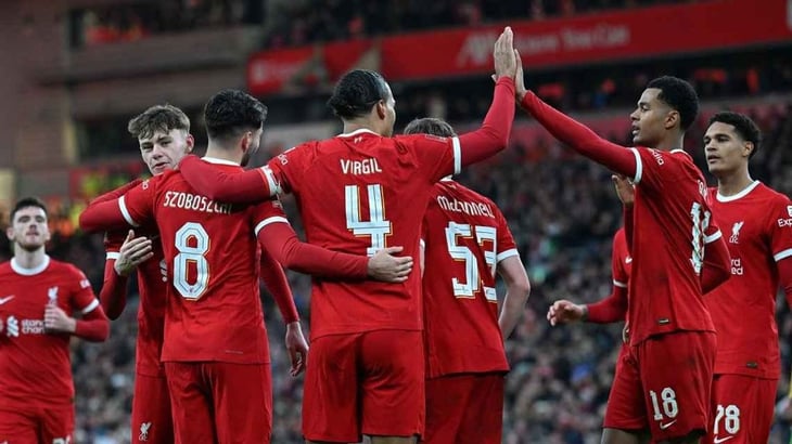 Liverpool regala a Klopp una goleada en la FA Cup