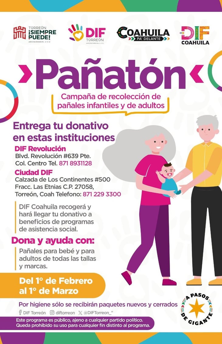 Participamos en el Pañatón 2024 organizado por el DIF Coahuila en Torreón