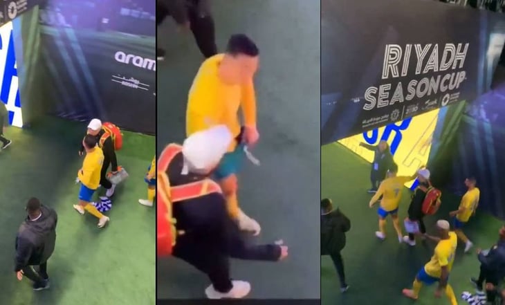 Cristiano Ronaldo realizó un gesto obsceno con aficionados del Al Hilal que le lanzaron playeras
