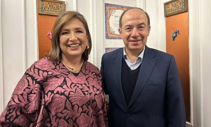 Xóchitl Gálvez se reúne con Felipe Calderón en Madrid, España