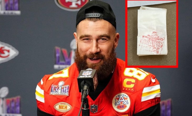 Confiscan envolturas de fentanilo con imagen de Travis Kelce en plena fiebre por Super Bowl