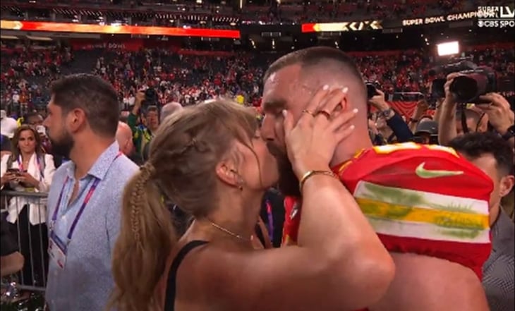 VIDEO: El beso con el que Taylor Swift y Travis Kelce festejaron el Super Bowl LVIII