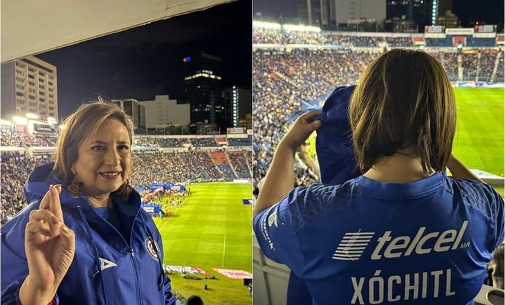 Xóchitl Gálvez presume visita al Estadio Ciudad de los Deportes para ver a Cruz Azul