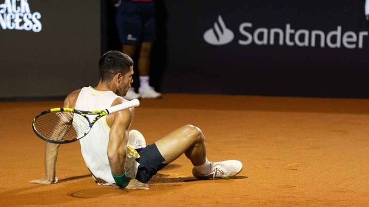 Así fue la dura lesión de Carlos Alcaraz en el ATP 500 de Río
