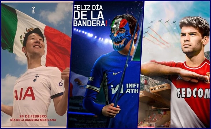 Equipos europeos desean Feliz Día de la Bandera a sus aficionados mexicanos