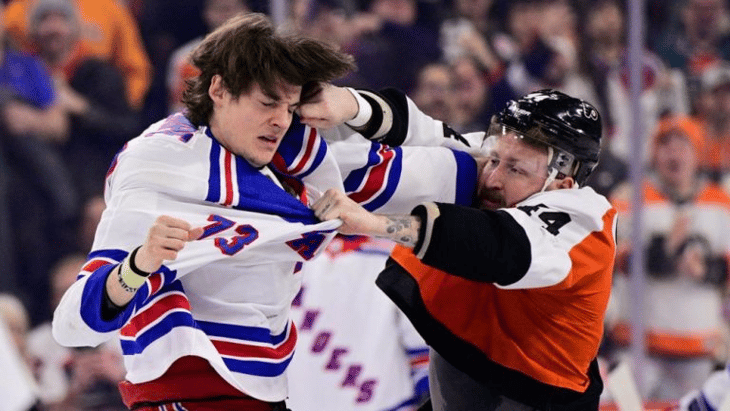 ¡Es legal! La pelea en NHL entre New York Rangers vs los Philadelphia Flyers que da la vuelta al mundo