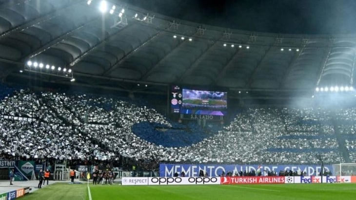 Ultras de Lazio entonan cánticos fascistas previo al duelo de Champions ante Bayern Múnich