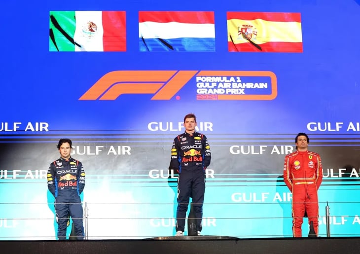 Llegan Verstappen y Checo Pérez en cabeza a Yeda; Sainz, a confirmar el podio de Baréin
