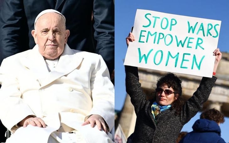 Papa Francisco envía mensaje por 8M: La paz nace de las mujeres 