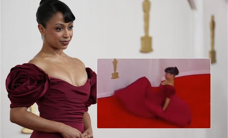 Al 'estilo Juan Gabriel', Liza Koshy cae en alfombra roja de los Premios Oscar: VIDEO