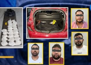 Detienen a 4 hombres con cargamento de droga valuada en más de 13 mdp en Monterrey 