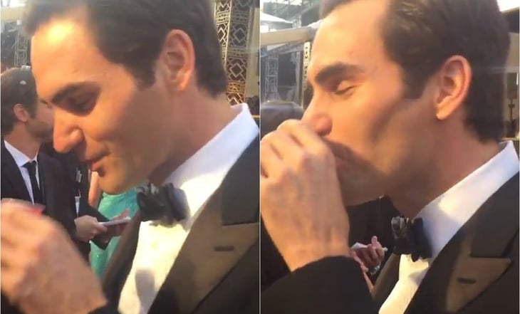 VIDEO: Roger Federer se echa shot de tequila en los Oscars 2024