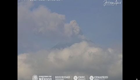 Volcán Popocatépetl: se registran 2 sismos volcanotectónicos