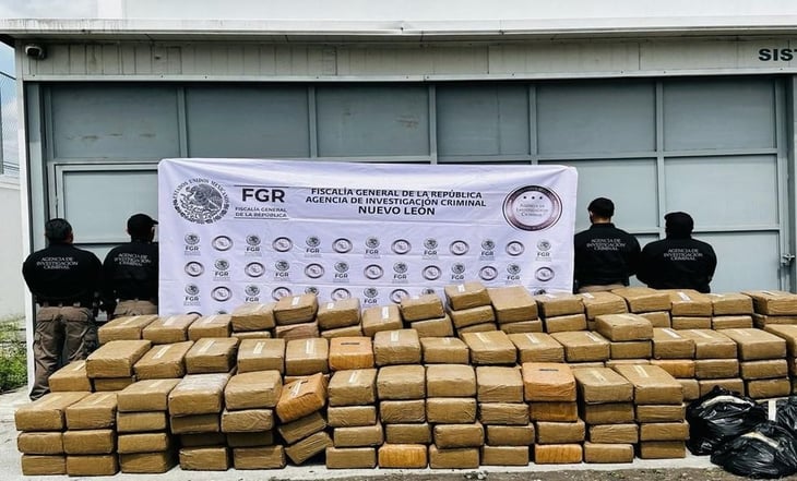 FGR asegura 1.5 toneladas de marihuana y 2.1 kilos de metanfetamina en Nuevo León
