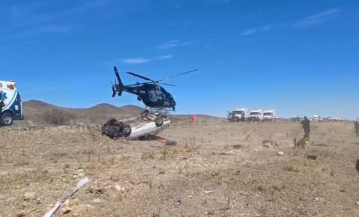 Volcadura deja cinco migrantes heridos en carretera a Ciudad Juárez