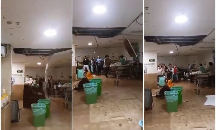 VIDEO: Cae techo de plafón en sala de urgencias del IMSS en Cancún