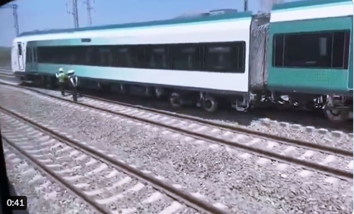 Reportan descarrilamiento de vagón del Tren Maya en Tixkokob, Yucatán