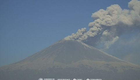 Volcán Popocatépetl se mantiene en alerta Amarilla Fase 2