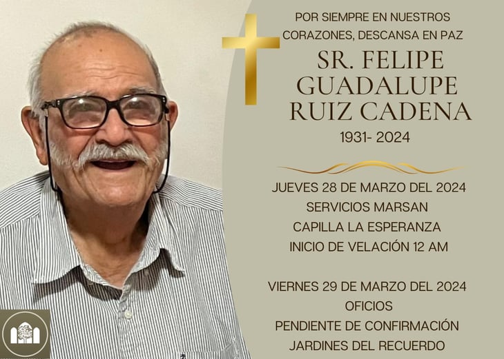 El profe Felipe parte del mundo terrenal a sus 93 años 