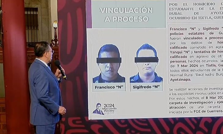 Seguridad destaca ante AMLO vinculación a proceso de expolicías por asesinato de normalista en Guerrero