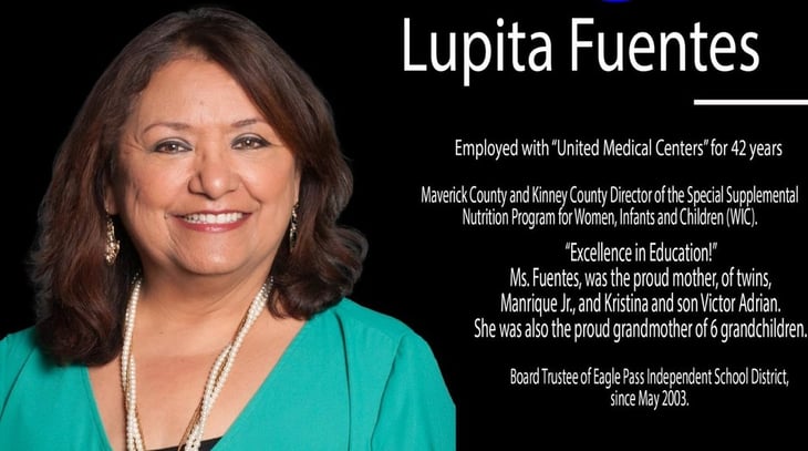 Recuerdan legado de Lupita Fuentes en Eagle Pass 