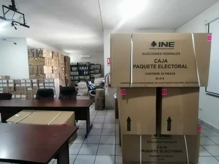 Distrito 03 de INE recibe material electoral sin emblema